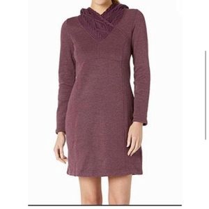 PrAna Purple Hooded Sweater Dress